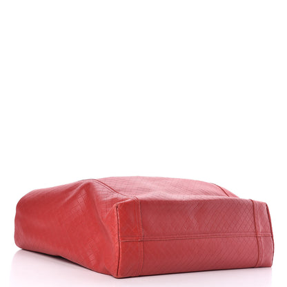 Bottega Veneta Calfskin Intrecciomirage Tote Red 4 of 10