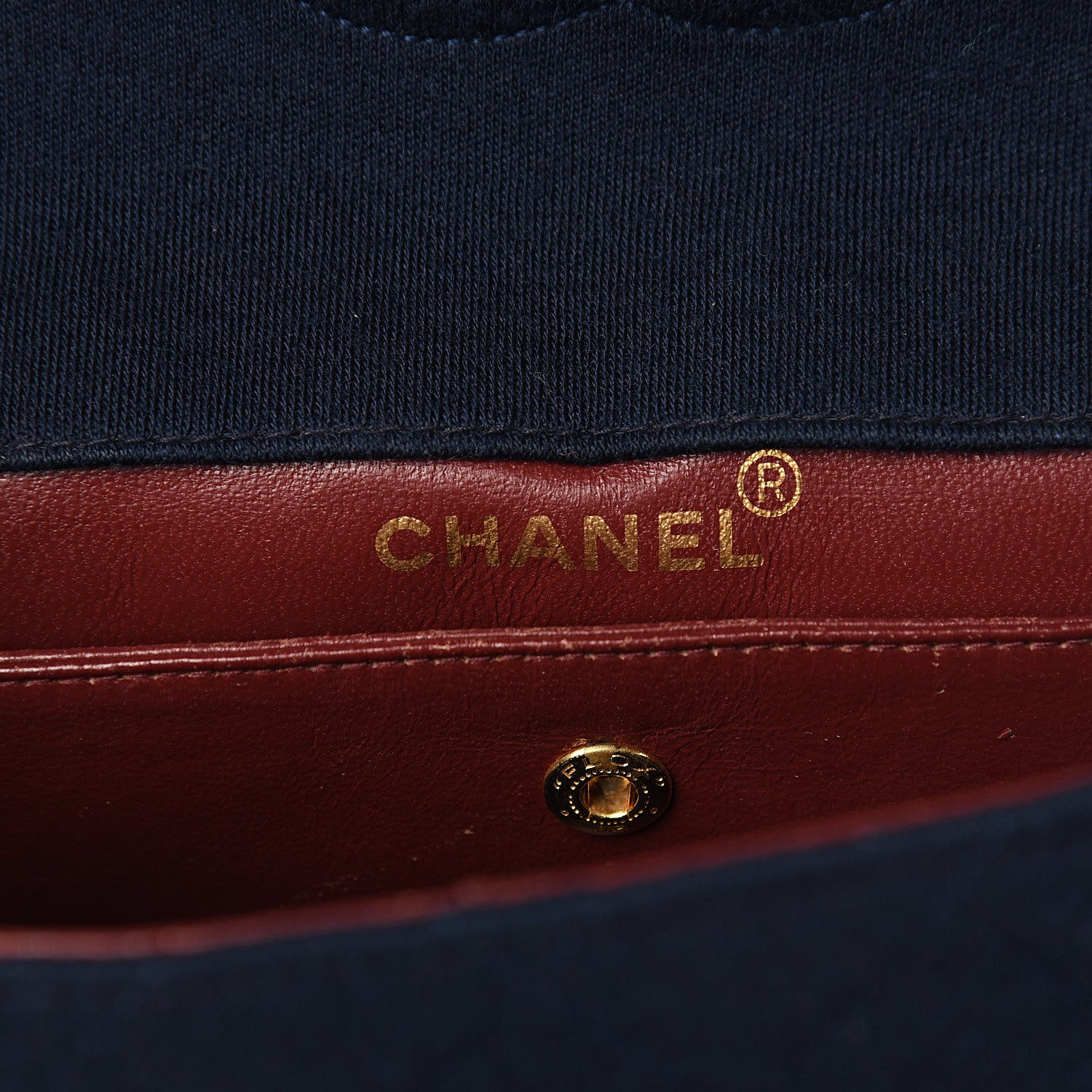 Chanel Lambskin Jersey Quilted Single Flap Dark Blue 5 of 10