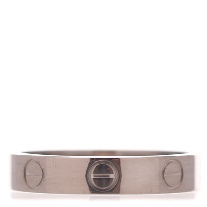 Cartier 18K White Gold 3.5mm LOVE Wedding Band Ring 52 6 1 of 6
