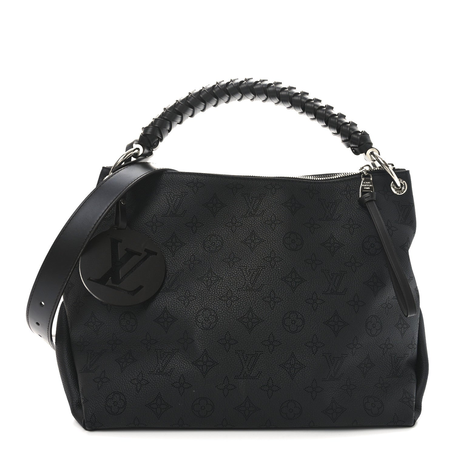 Louis Vuitton Mahina Beaubourg Hobo MM Black 1 of 9