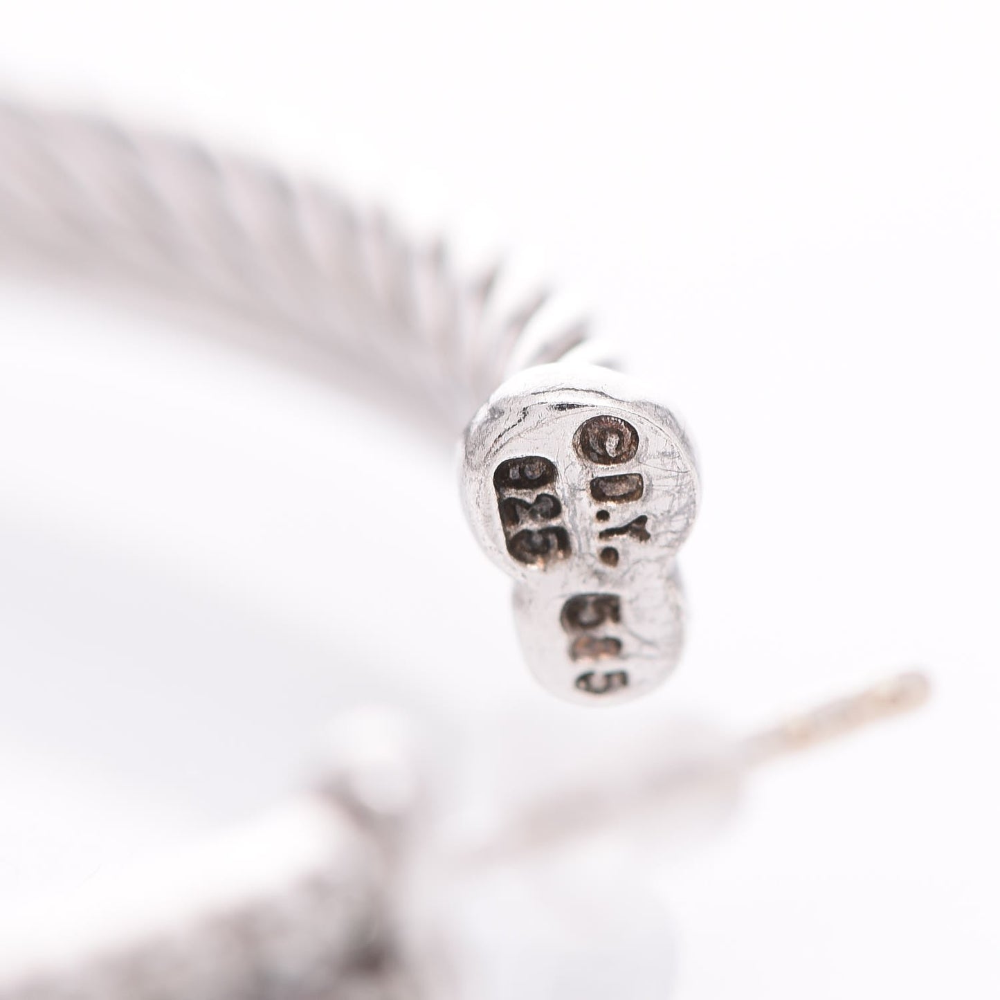 Sterling Silver Diamond Extra Large Crossover Hoop Earrings