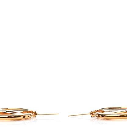 Louis Vuitton Metal Louise Hoop Earrings Gold 3 of 5