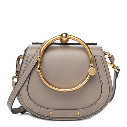 Chloe Calfskin Suede Small Nile Bracelet Bag Motty Grey 1 of 9