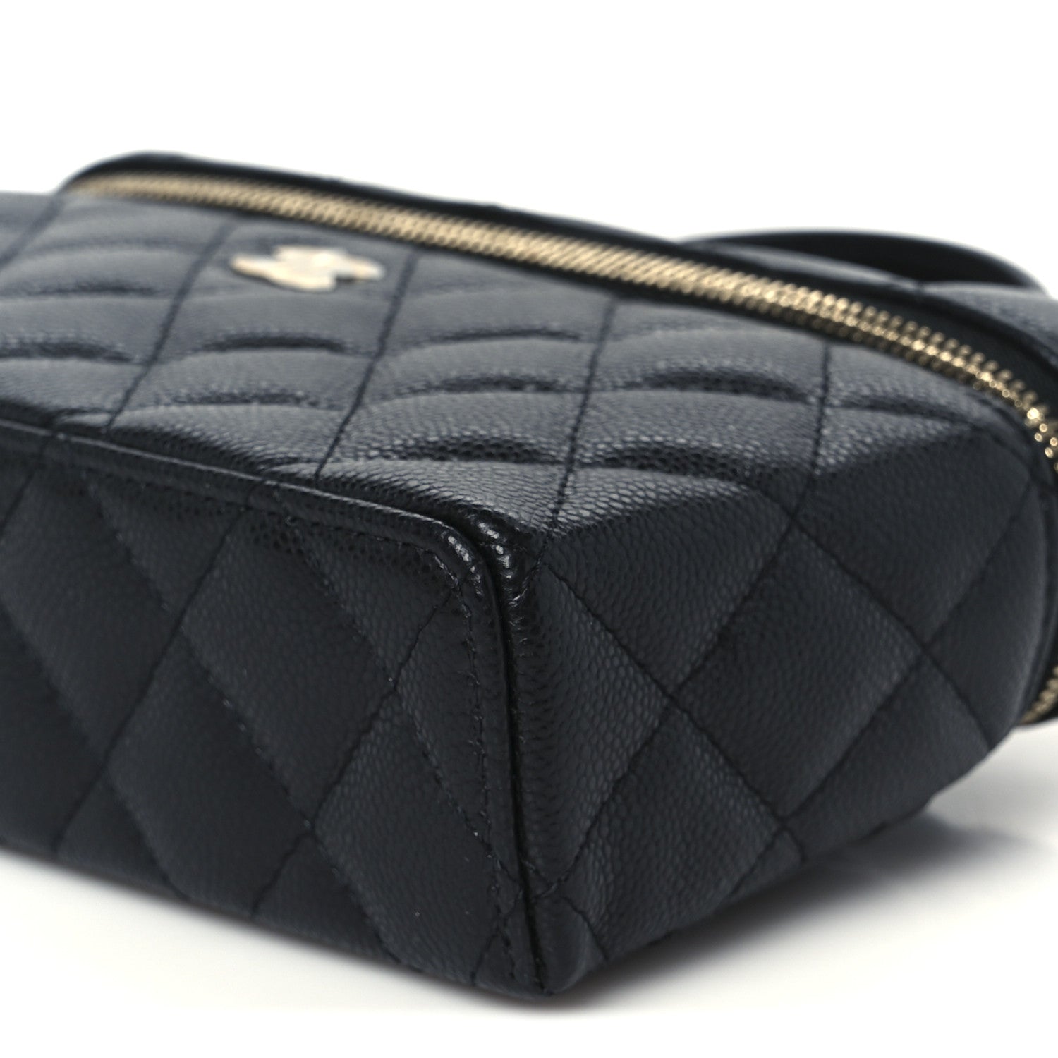 Chanel Caviar Quilted Top Handle Slim Vanity With Chain Black 10 of 11