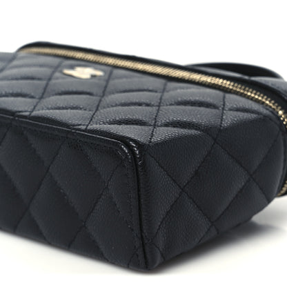 Chanel Caviar Quilted Top Handle Slim Vanity With Chain Black 10 of 11