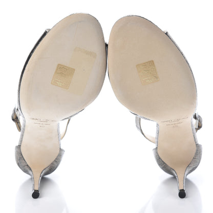 Jimmy Choo Metallic Emily 85 Sandals 40 Gray 5 of 10