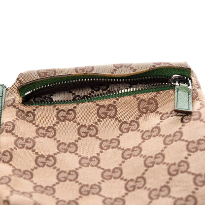 Gucci GG Monogram Web Double Pocket Belt Bag Green 11 of 12