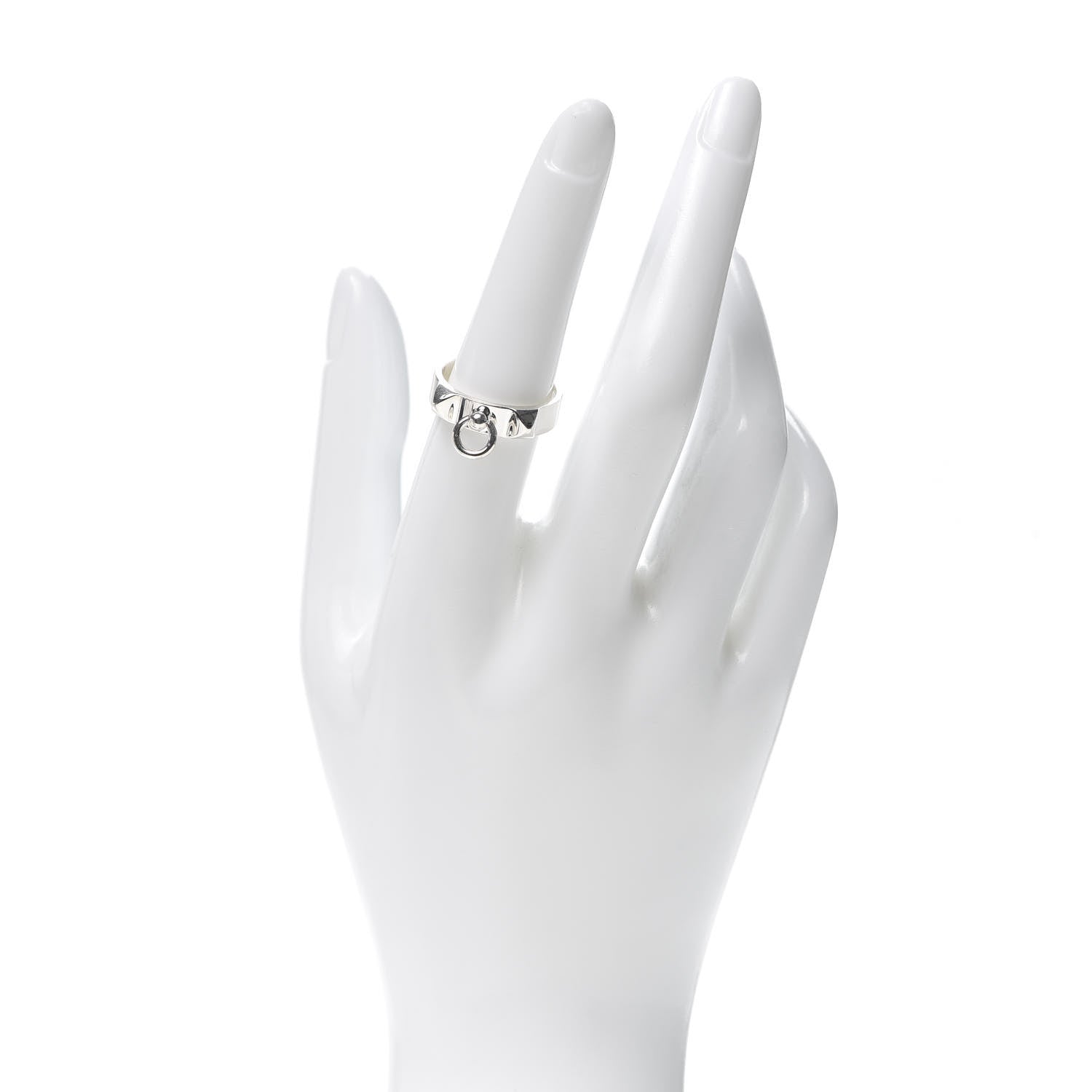 Hermes Sterling Silver PM Collier De Chien Ring 55 7.25 2 of 5