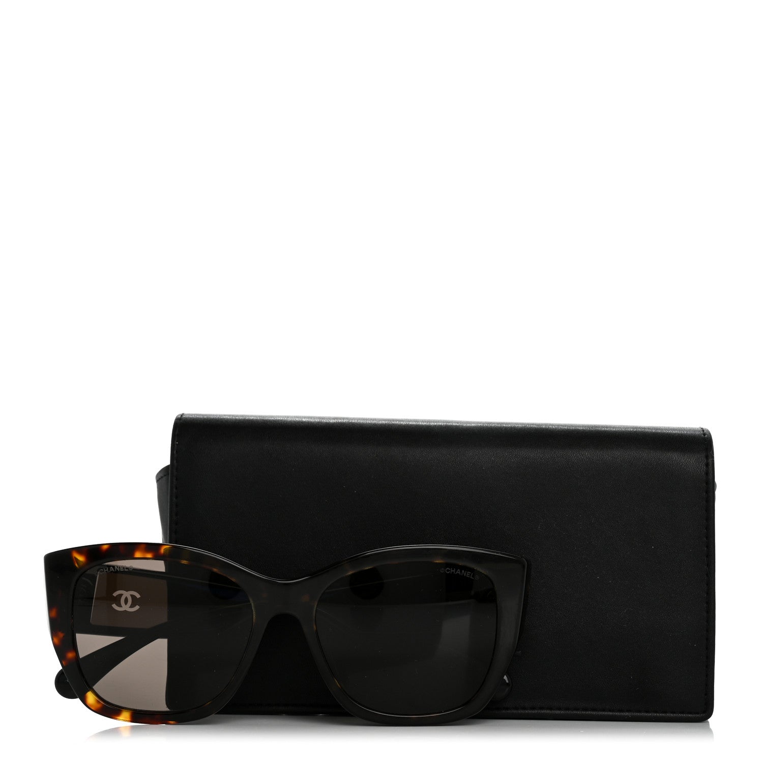Chanel Acetate Polarized Butterfly Signature CC Sunglasses 5429-A Black 8 of 8