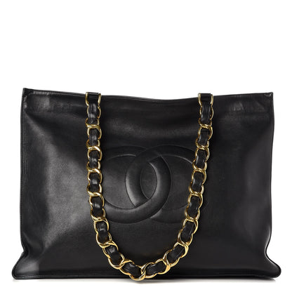 Chanel Lambskin CC Tote Black 1 of 19