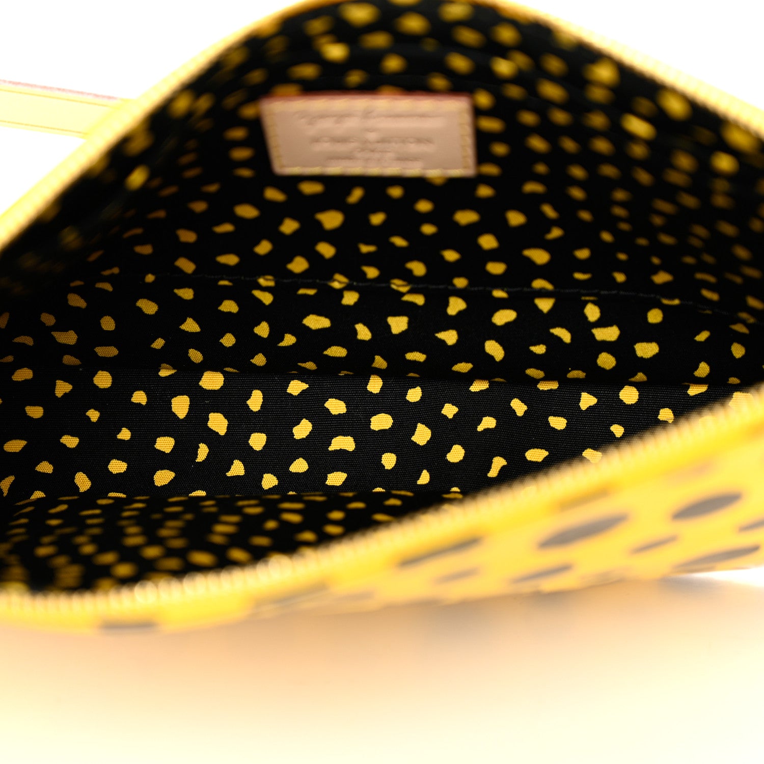 Louis Vuitton Vernis Kusama Infinity Dots Pochette Accessories Yellow 5 of 8