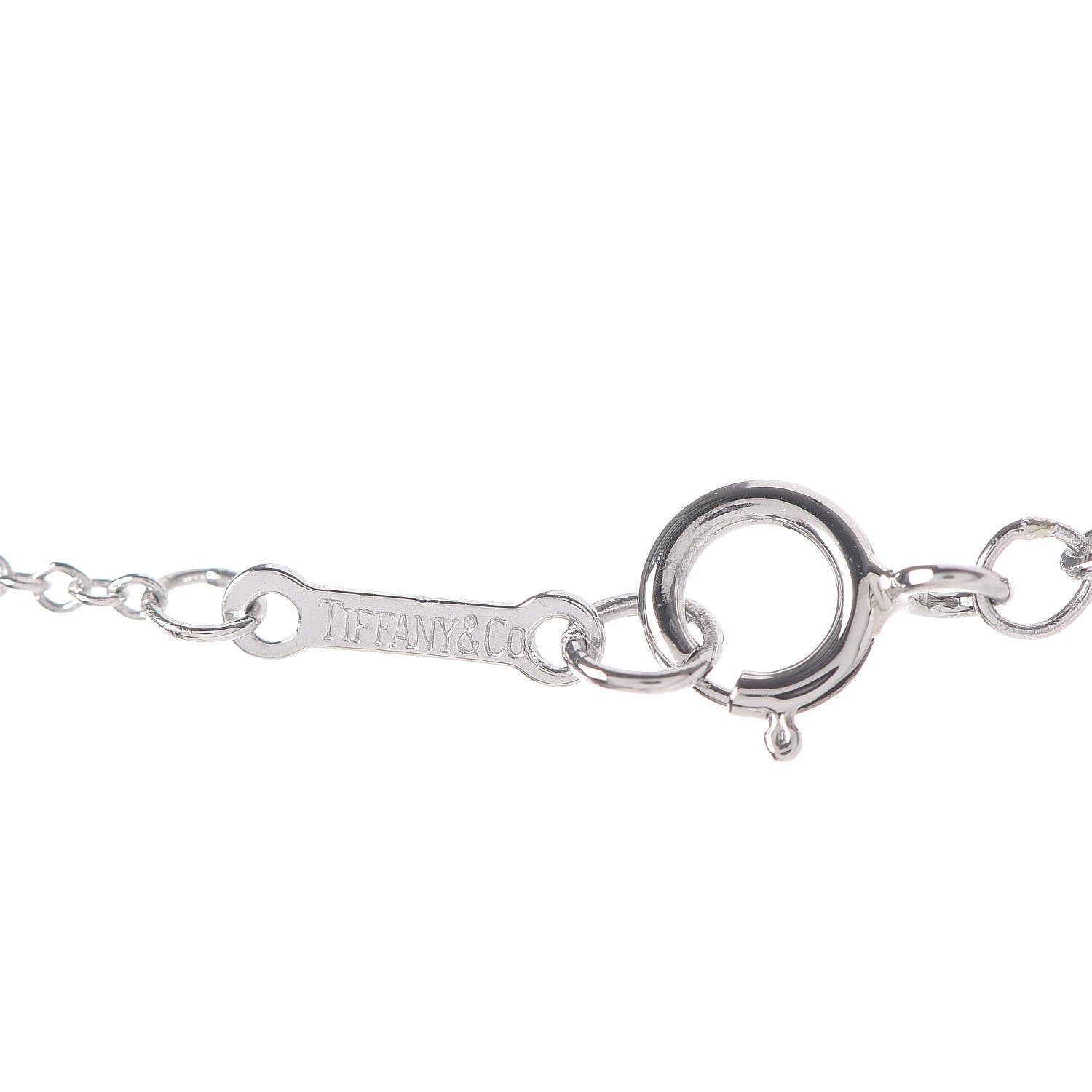 Tiffany Platinum Diamond .43ct Elsa Peretti Diamonds by the Yard Pendant Necklace 8 of 10