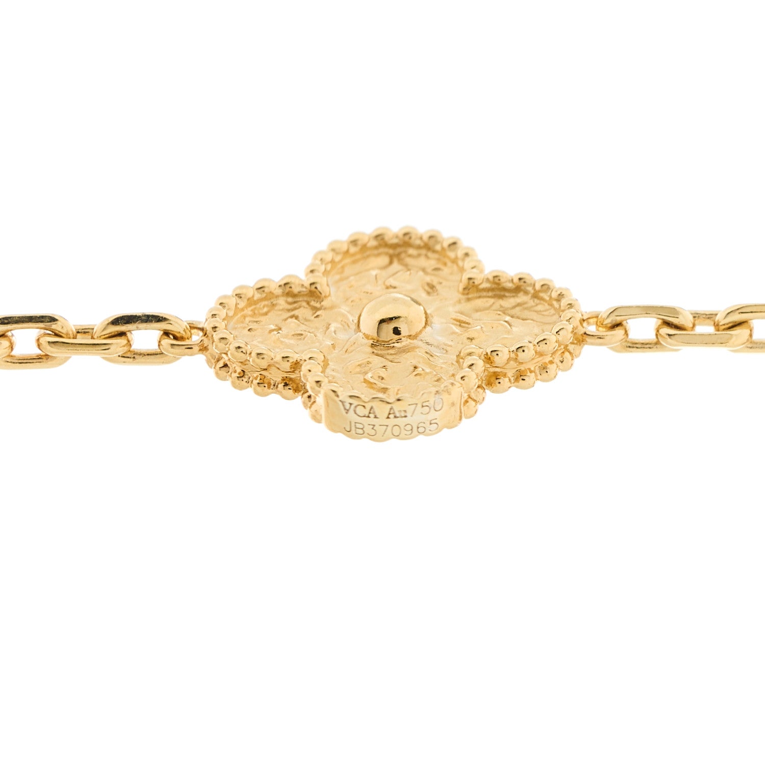 Van Cleef & Arpels 18K Yellow Gold 10 Motifs Vintage Alhambra Necklace 6 of 7