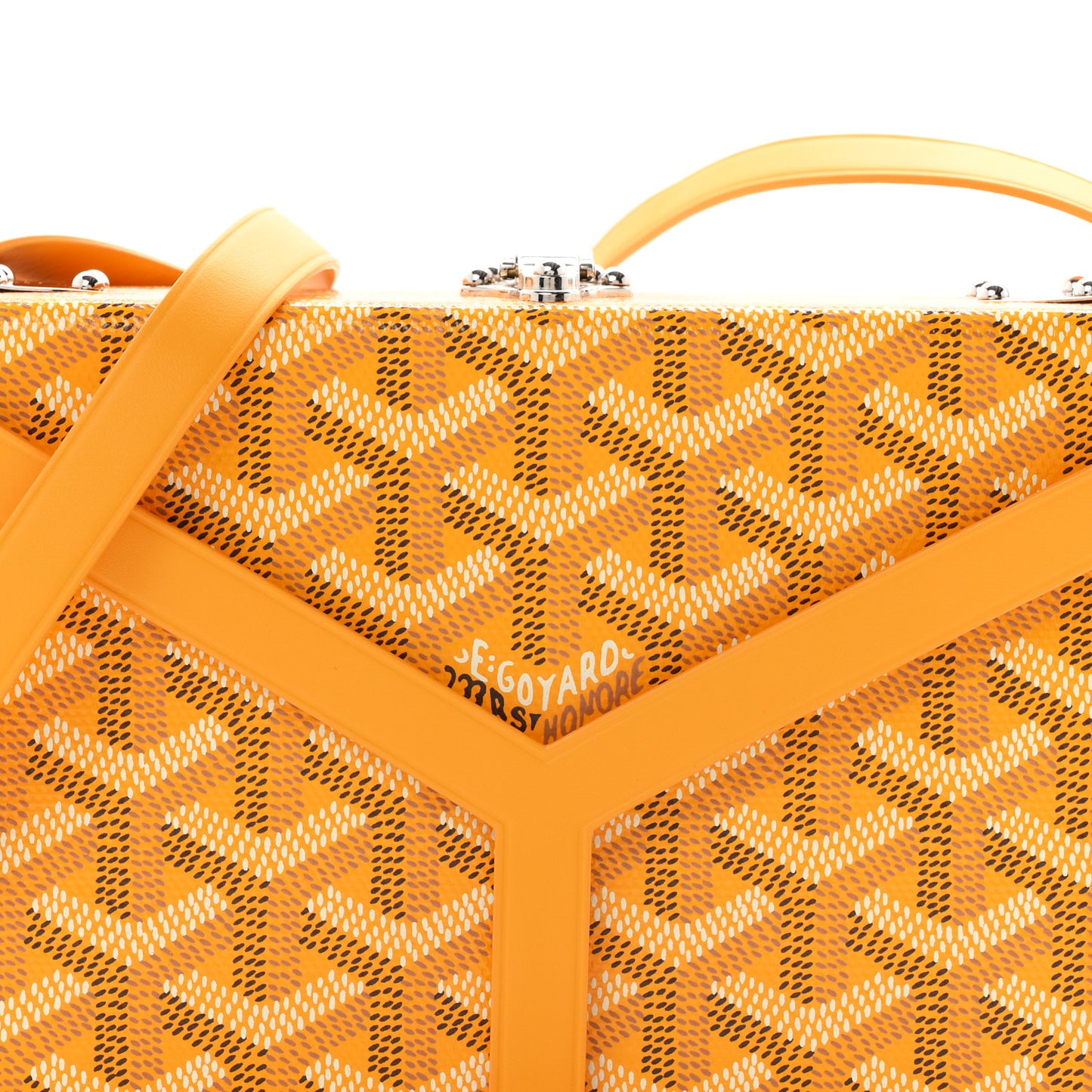 Goyardine Minaudiere Trunk Bag Yellow
