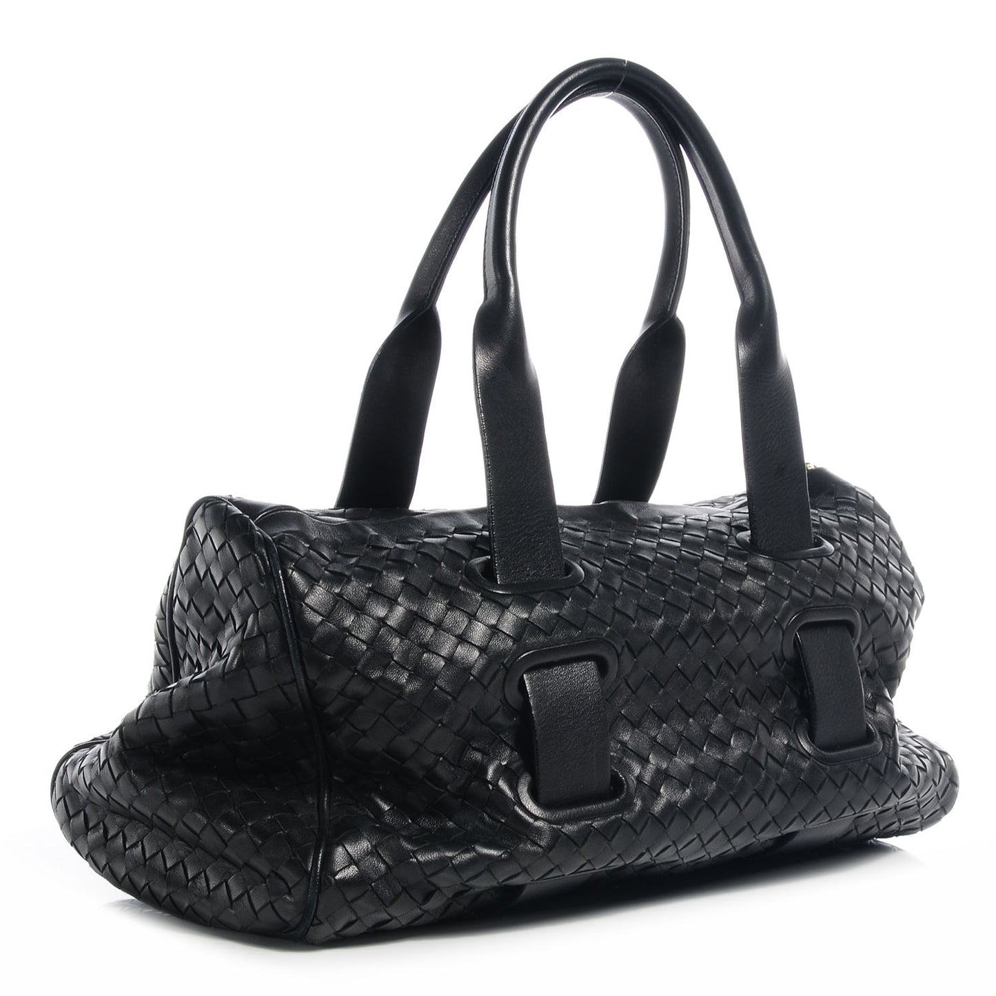 Nappa Intrecciato Satchel Nero Black