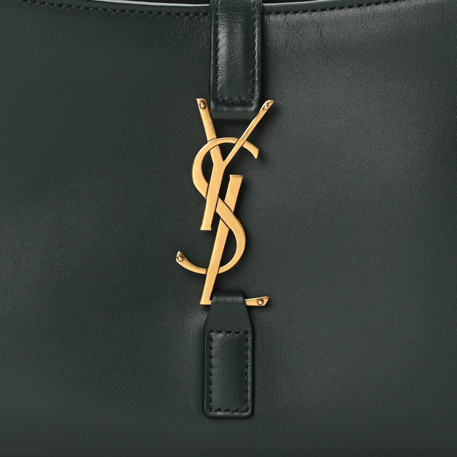 Saint Laurent Smooth Calfskin Le 5 A 7 Hobo Green 7 of 10