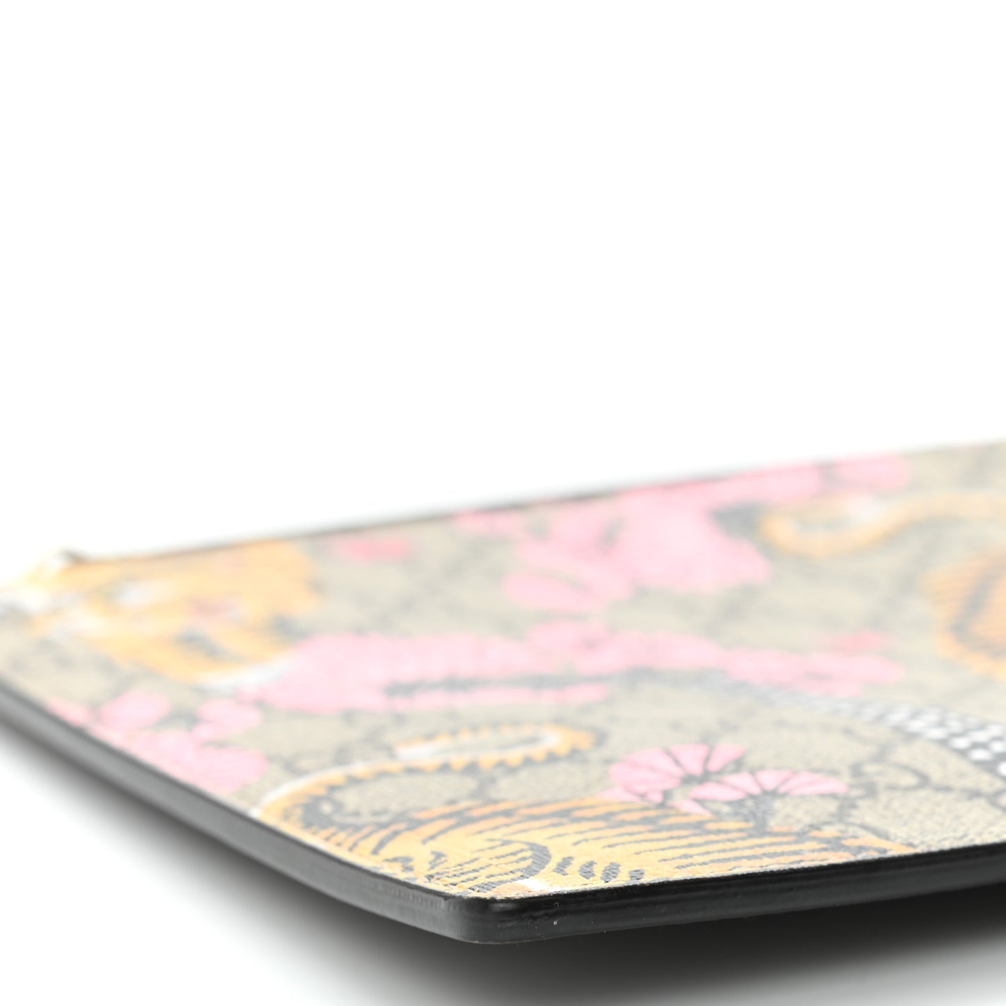 GG Supreme Monogram Bengal Zip Pouch Beige New Acero Crop Pink