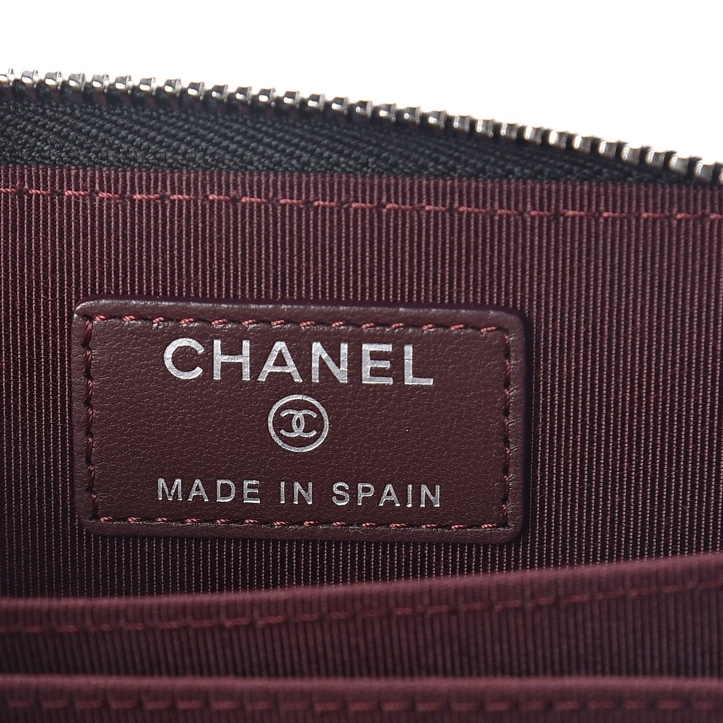 Lambskin Quilted Zip Coin Purse Black