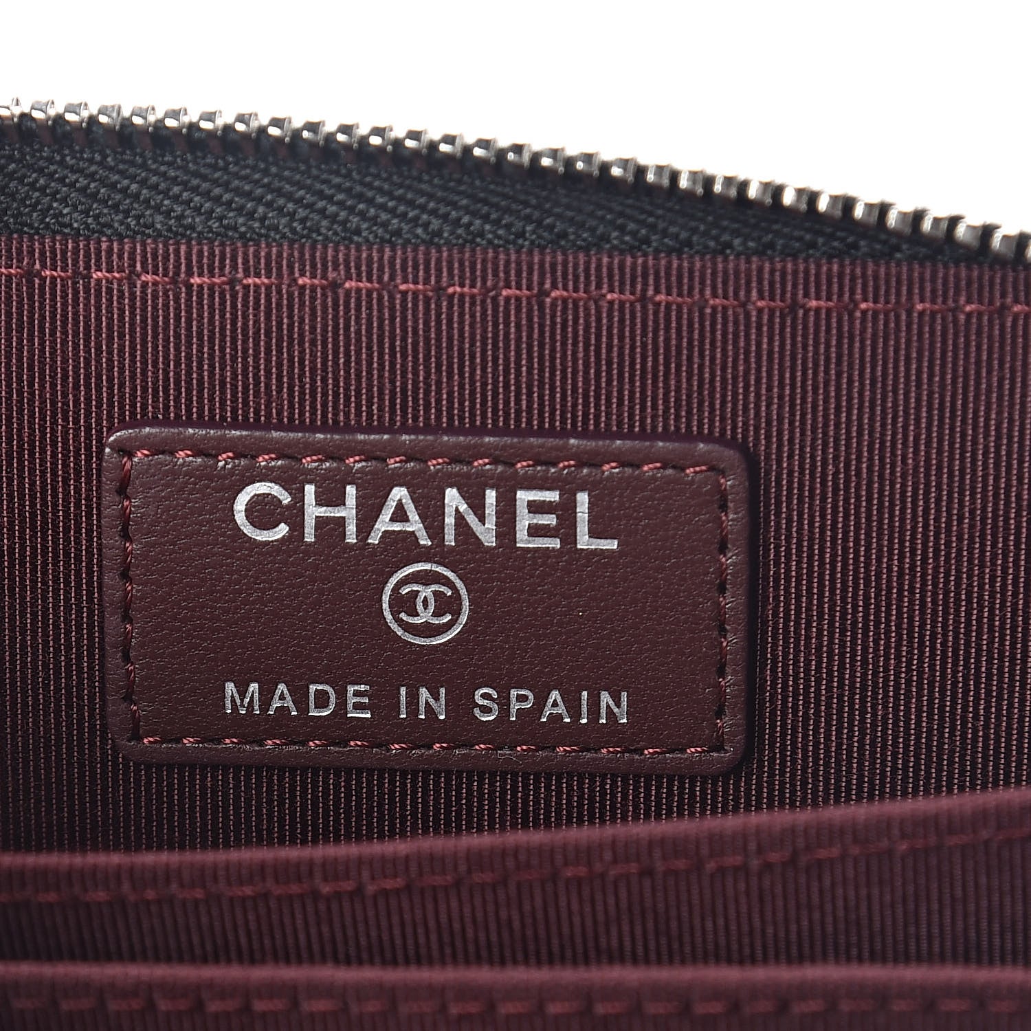 Chanel Lambskin Quilted Zip Coin Purse Black 6 of 7