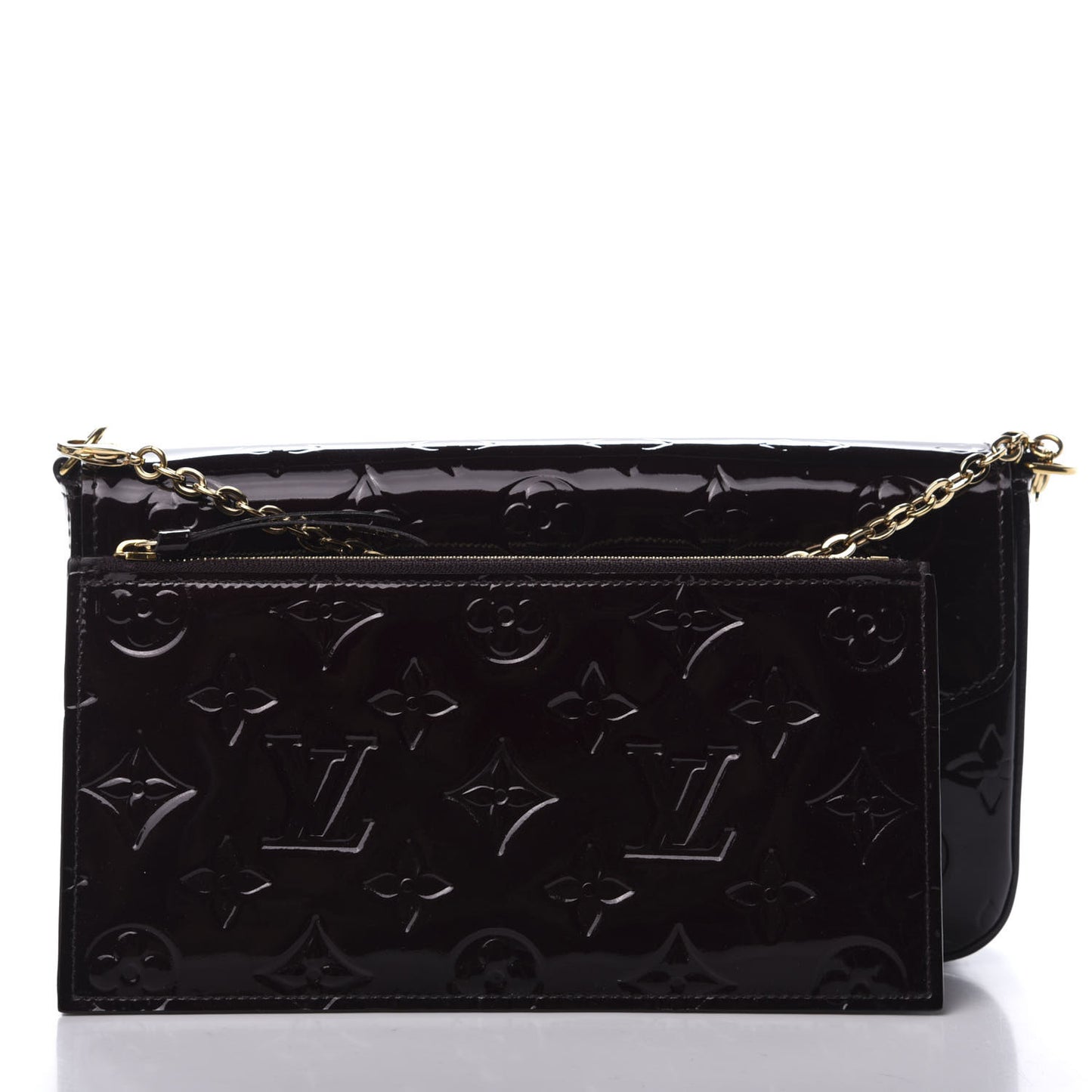 Vernis Pochette Felicie Chain Wallet Amarante
