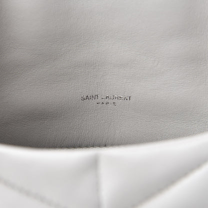 Saint Laurent Lambskin Quilted Toy Loulou Puffer Monogram Chain Satchel Crema Soft 10 of 13