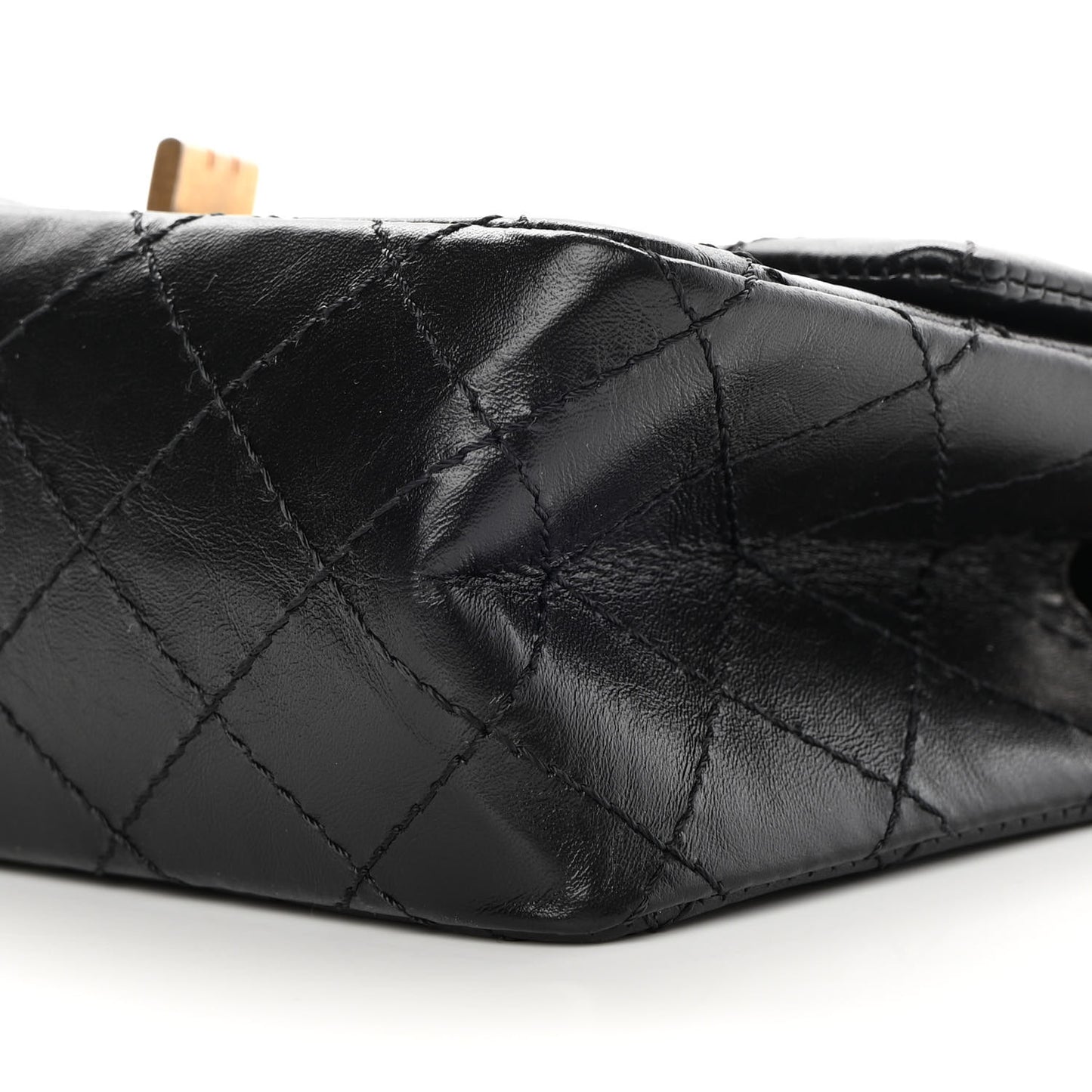 Aged Calfskin Quilted 2.55 Reissue Mini Flap Black