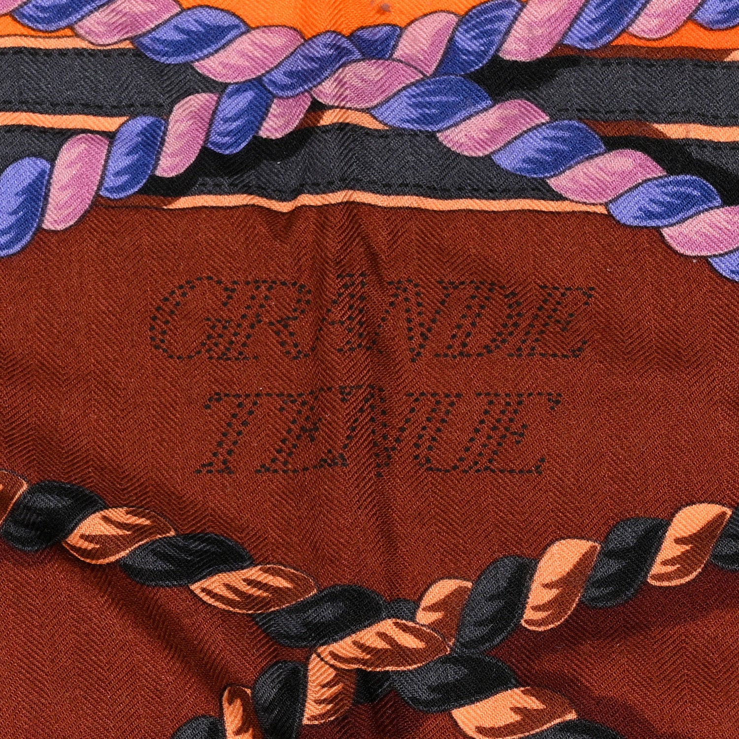 Hermes Cashmere Silk Grande Tenue Shawl 140 3 of 6