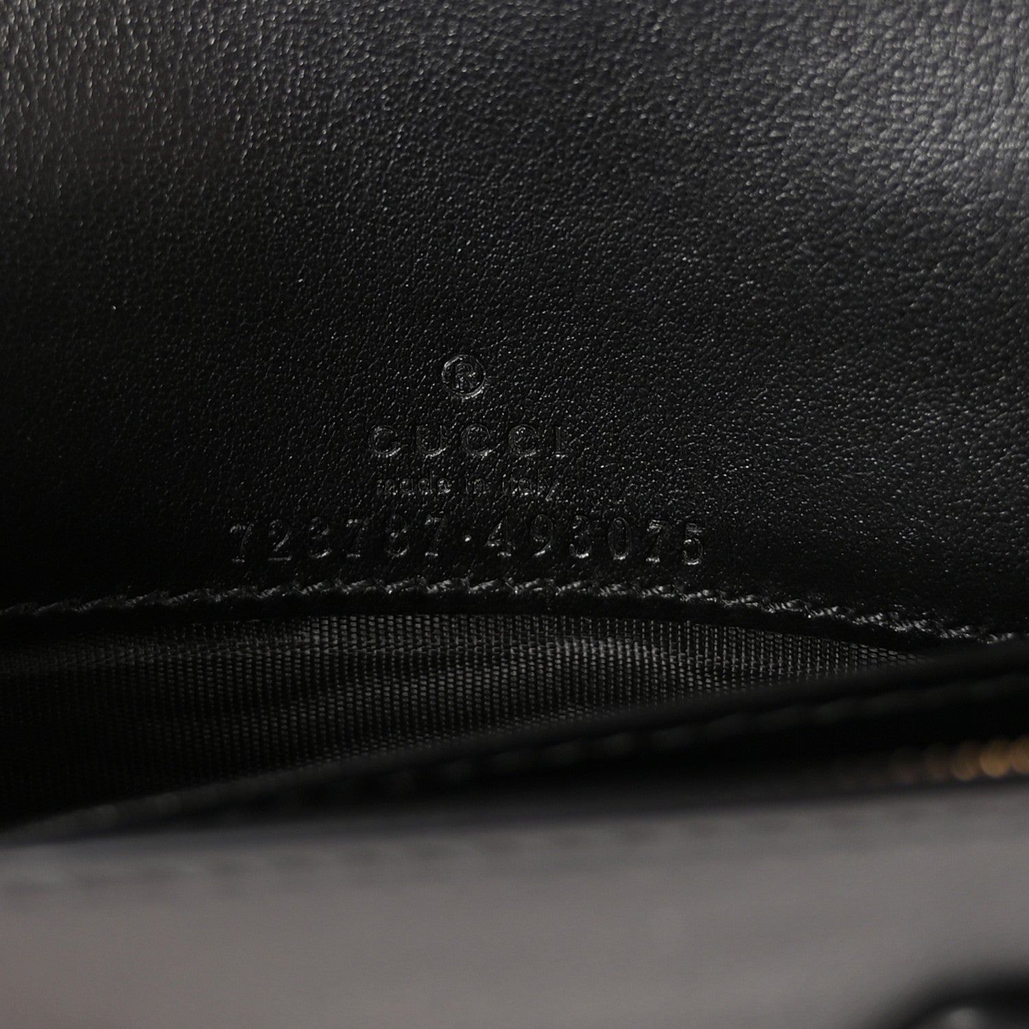 Gucci Calfskin GG Matelasse Chain Wallet Black 6 of 10
