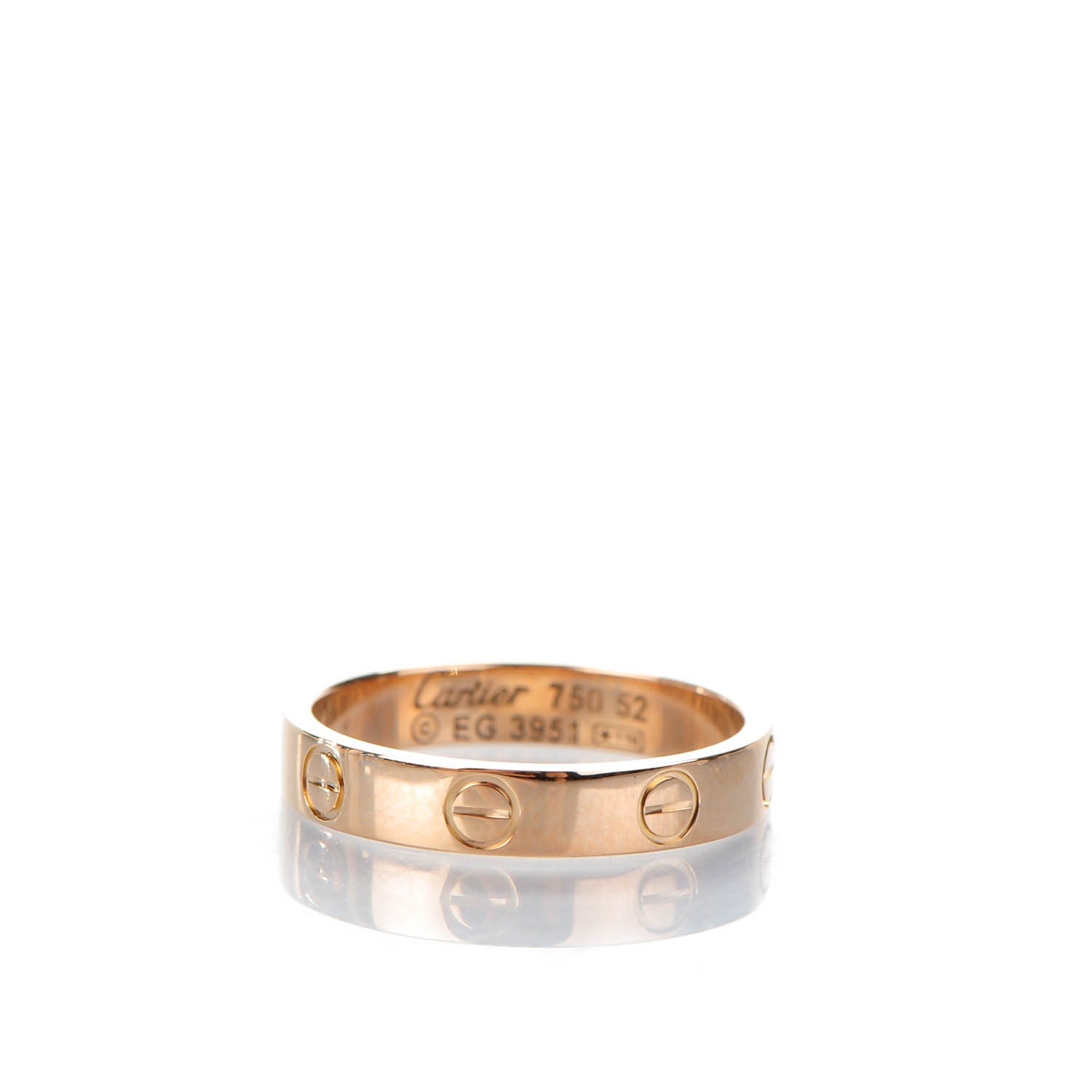 Cartier 18K Pink Gold 4mm LOVE Wedding Band Ring 52 6 3 of 4