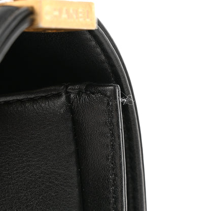 Chanel Lambskin Quilted Medium Boy Flap Black 14 of 15
