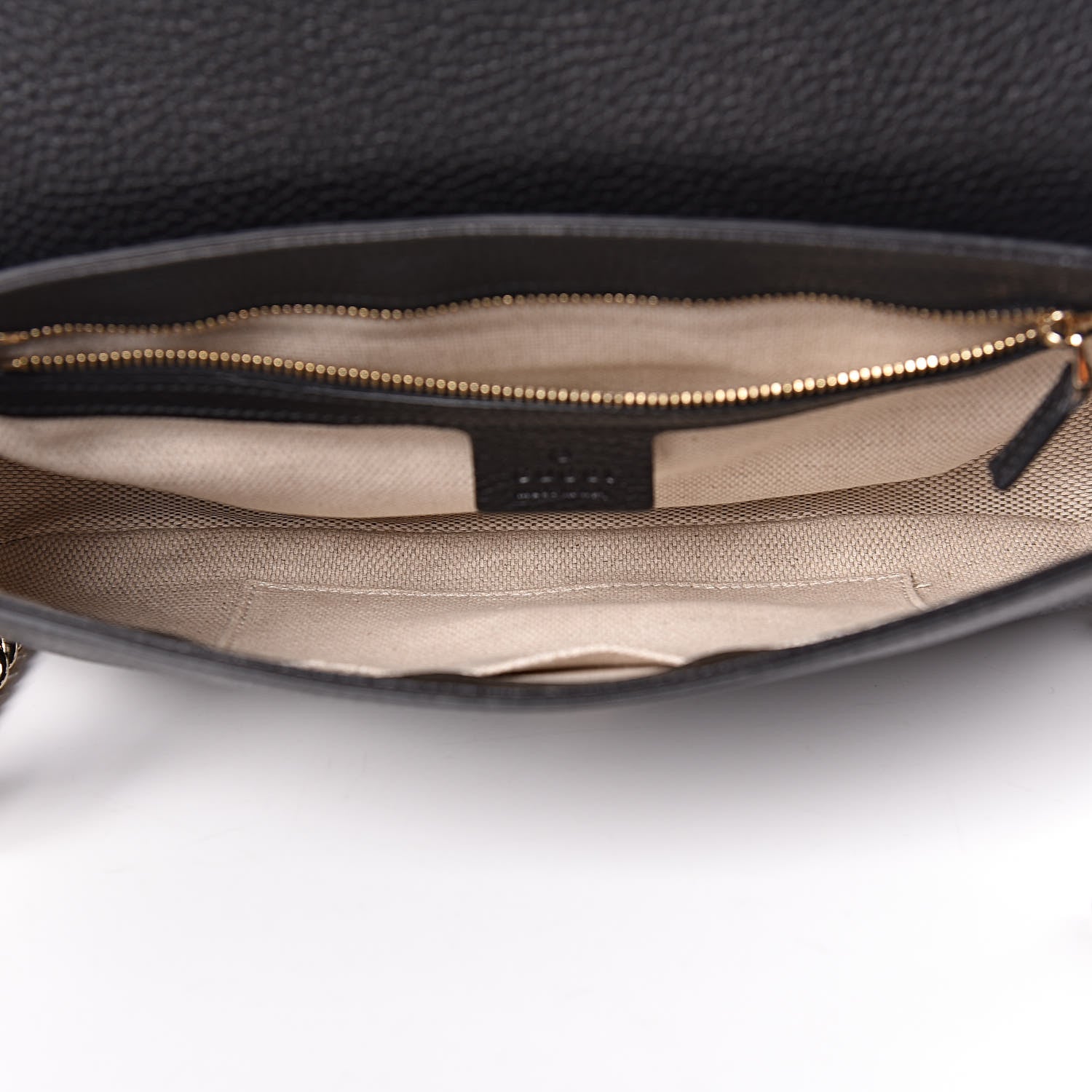 Gucci Pebbled Calfskin Medium Soho Flap Crossbody Black 7 of 12