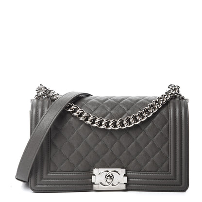 Chanel Caviar Quilted Medium Boy Flap Grey 1 of 11
