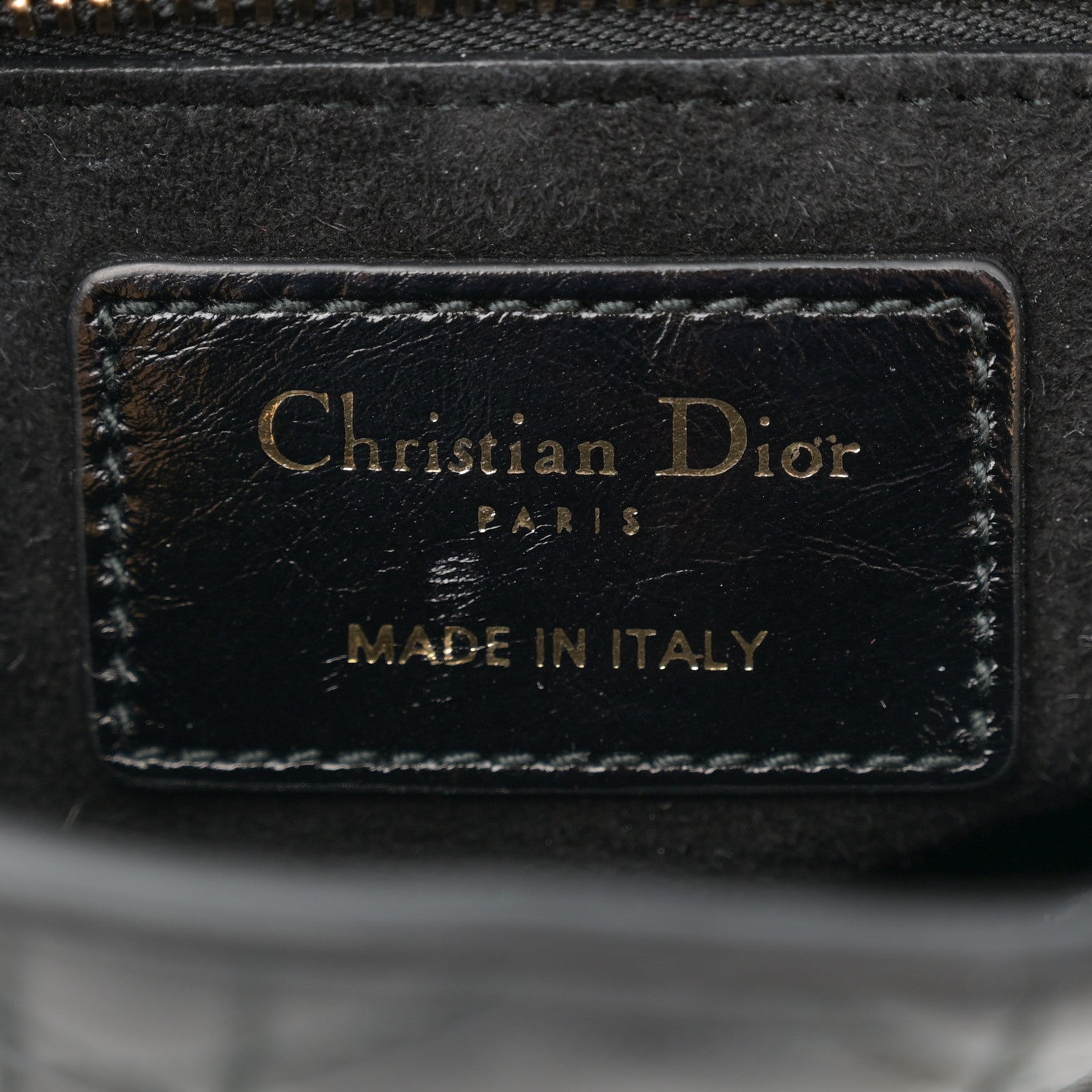 Christian Dior Crinkled Patent Cannage Small Lucky Badges My Lady Dior Black 6 of 13