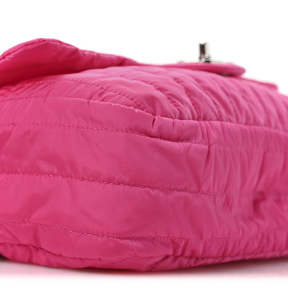 Chanel Nylon Vertical Quilted Jumbo Flap Pink 10 of 11