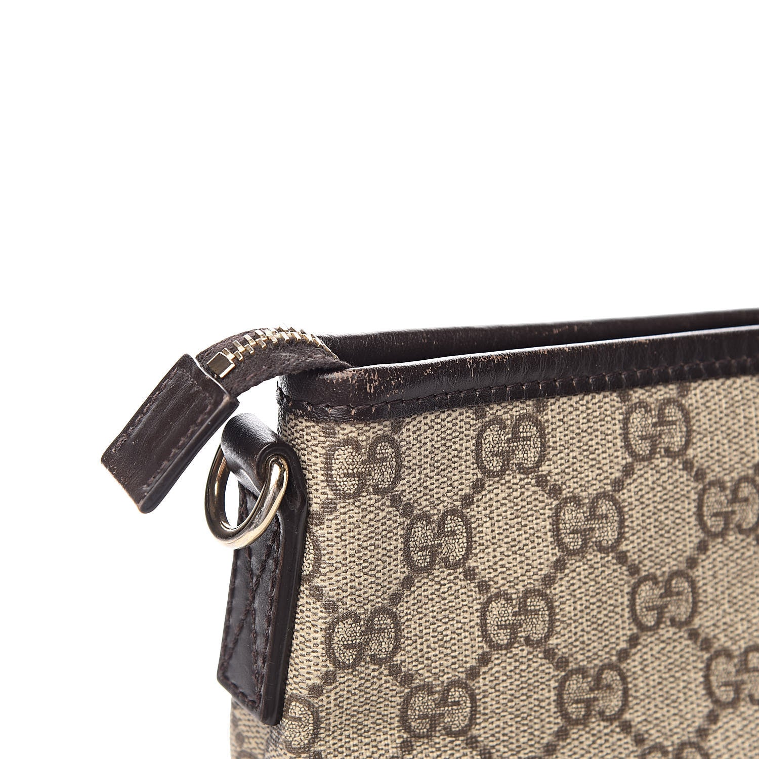 Gucci GG Supreme Monogram Medium Zippered Tote Dark Brown 16 of 19
