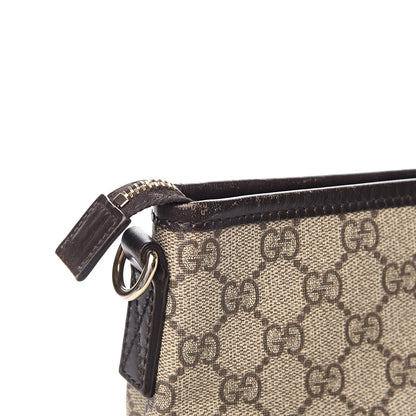 Gucci GG Supreme Monogram Medium Zippered Tote Dark Brown 16 of 19