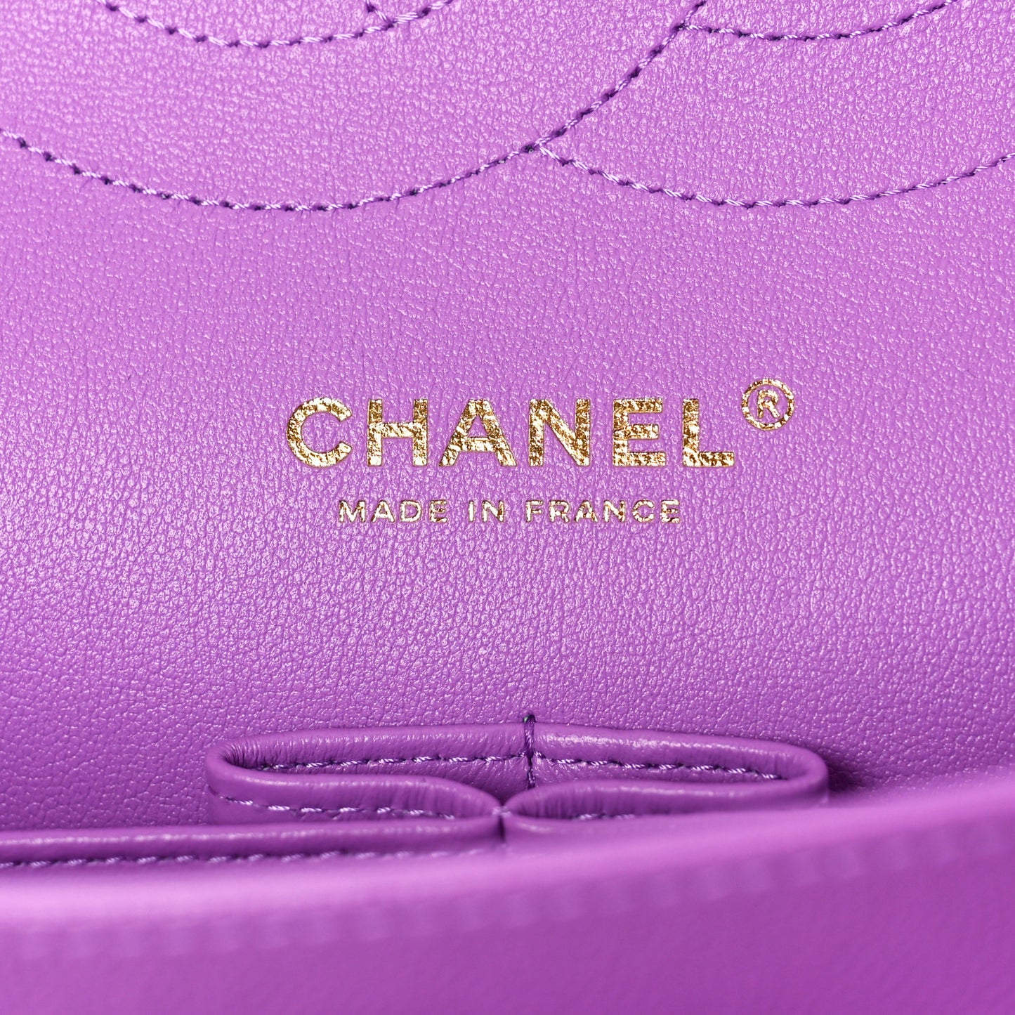 Caviar Quilted Jumbo Double Flap Purple