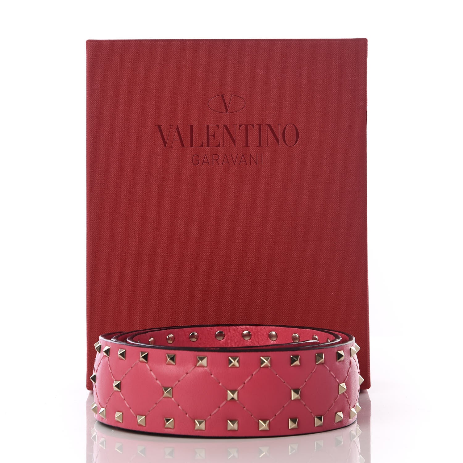 Valentino Garavani Nappa Rockstud Spike Shoulder Strap Shadow Pink 5 of 5