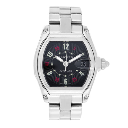 Cartier Stainless Steel 37mm Roadster Automatic Watch Black 1 of 7