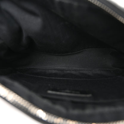 Saint Laurent Cracked Shiny Calfskin Matelasse Monogram Lou Camera Bag Black 5 of 11