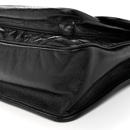 Saint Laurent Crinkled Calfskin Matelasse Monogram Medium Niki Chain Satchel Black 9 of 9