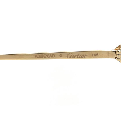 Cartier Metal Rimless C Decor Sunglasses CT0468S Gold Grey 5 of 7