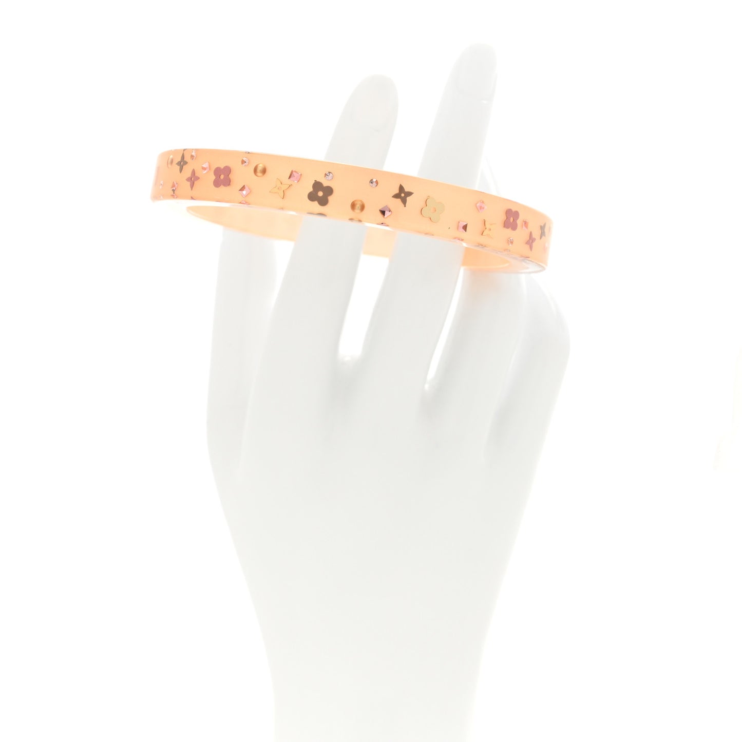 Resin Swarovski Inclusion Art Deco TPM Bracelet Beige