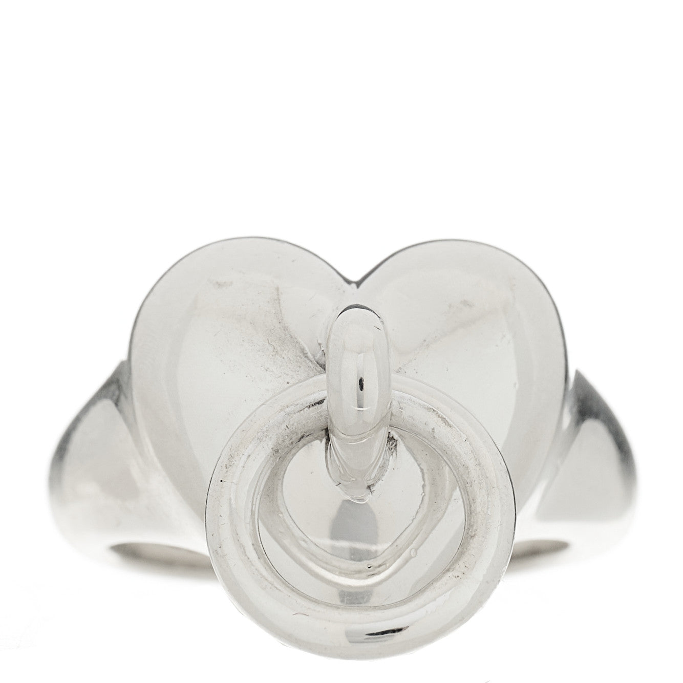 Sterling Silver Heart Door Knocker Ring 49 4.75