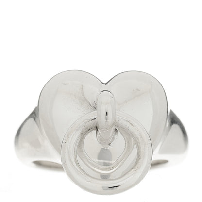 Tiffany Sterling Silver Heart Door Knocker Ring 49 4.75 1 of 5