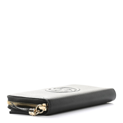 Gucci Pebbled Calfskin Medium Soho Zip Around Wallet Black 4 of 8