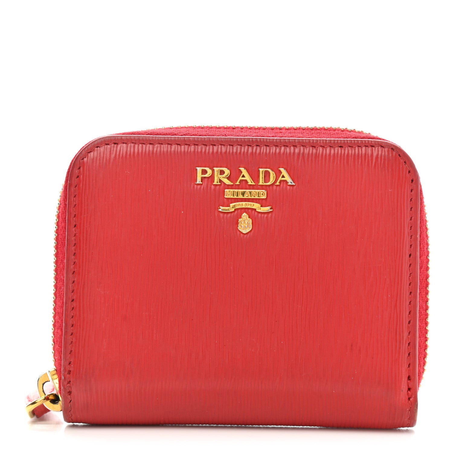 Prada Vitello Move Metal Coin Purse Lacca 1 of 8