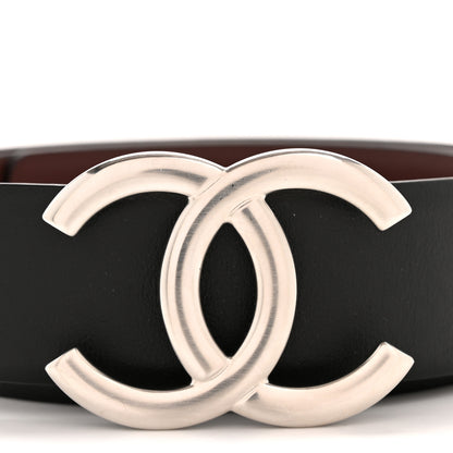 Chanel Calfskin CC Reversible Belt 75 30 Black Burgundy 6 of 6