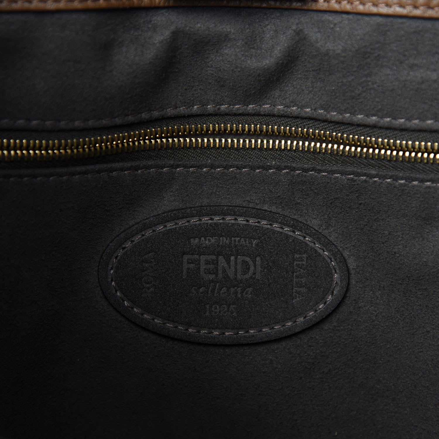 Fendi Cuoio Romano Selleria Medium FF Tote Brown 8 of 10
