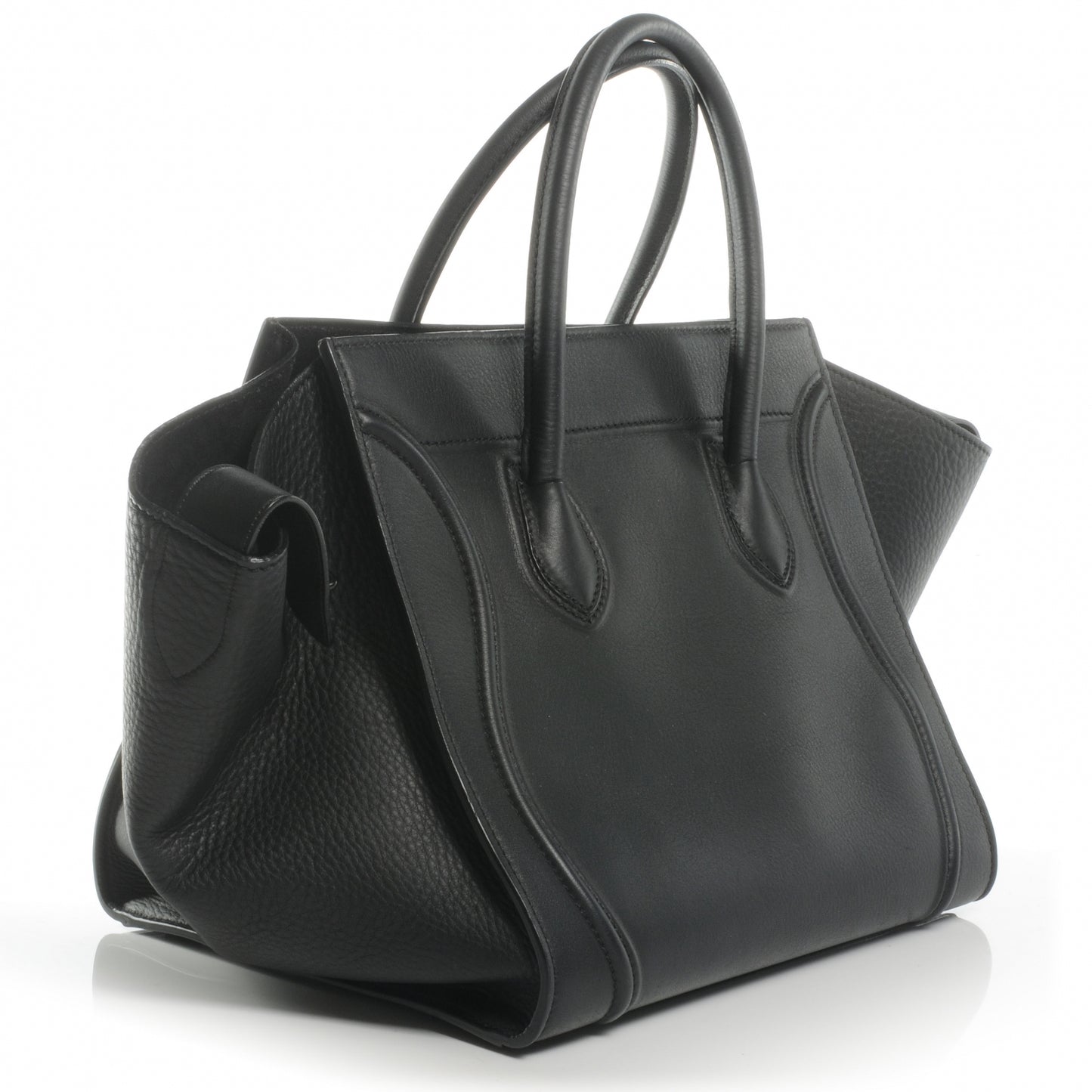 Smooth Calfskin Medium Phantom Luggage Black